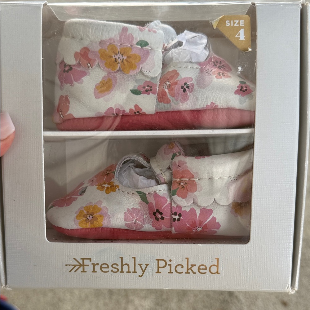 Freshly Picked Pink and Cream Floral Moccasins